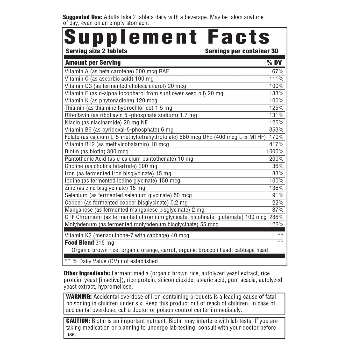 Innate Response Formulas Women’s Multivitamin – Daily Multivitamin for Women