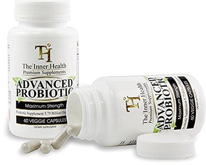 Inner Health Advanced Probiotics for Women & Men | Gut & Immune Support | 5.75B Cultures