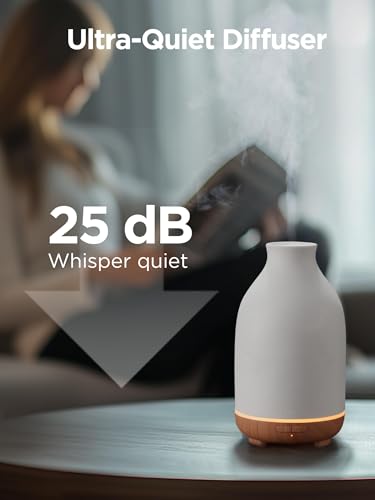 InnoGear 150ml Ceramic Essential Oil Diffuser — Handcrafted Ultrasonic Cool Mist