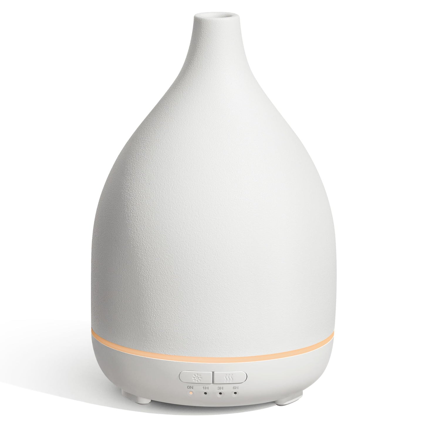 InnoGear Oil Diffuser 300ML Ceramic Diffuser - 4 Timers, Auto Off, Ultrasonic Cool Mist, White Base