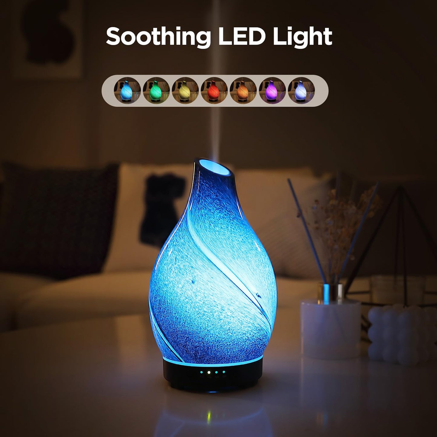 INRORANS Star River Aromatherapy Diffuser 160ml | Ultrasonic Diffuser, 7-Color LED Night Light, Auto Shut-Off