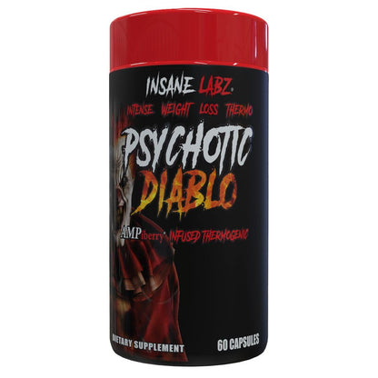 Psychotic Diablo Thermogenic Fat Burner by Insane Labz – Grains of Paradise, Theobromine, AMPiberry | 60 Servings