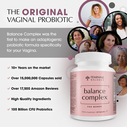 Instant Brands Balance Complex 17-in-1 Probiotics for Women – 100 Billion CFU with Cranberry & D-Mannose | Urinary & Vaginal Health, 60 Capsules