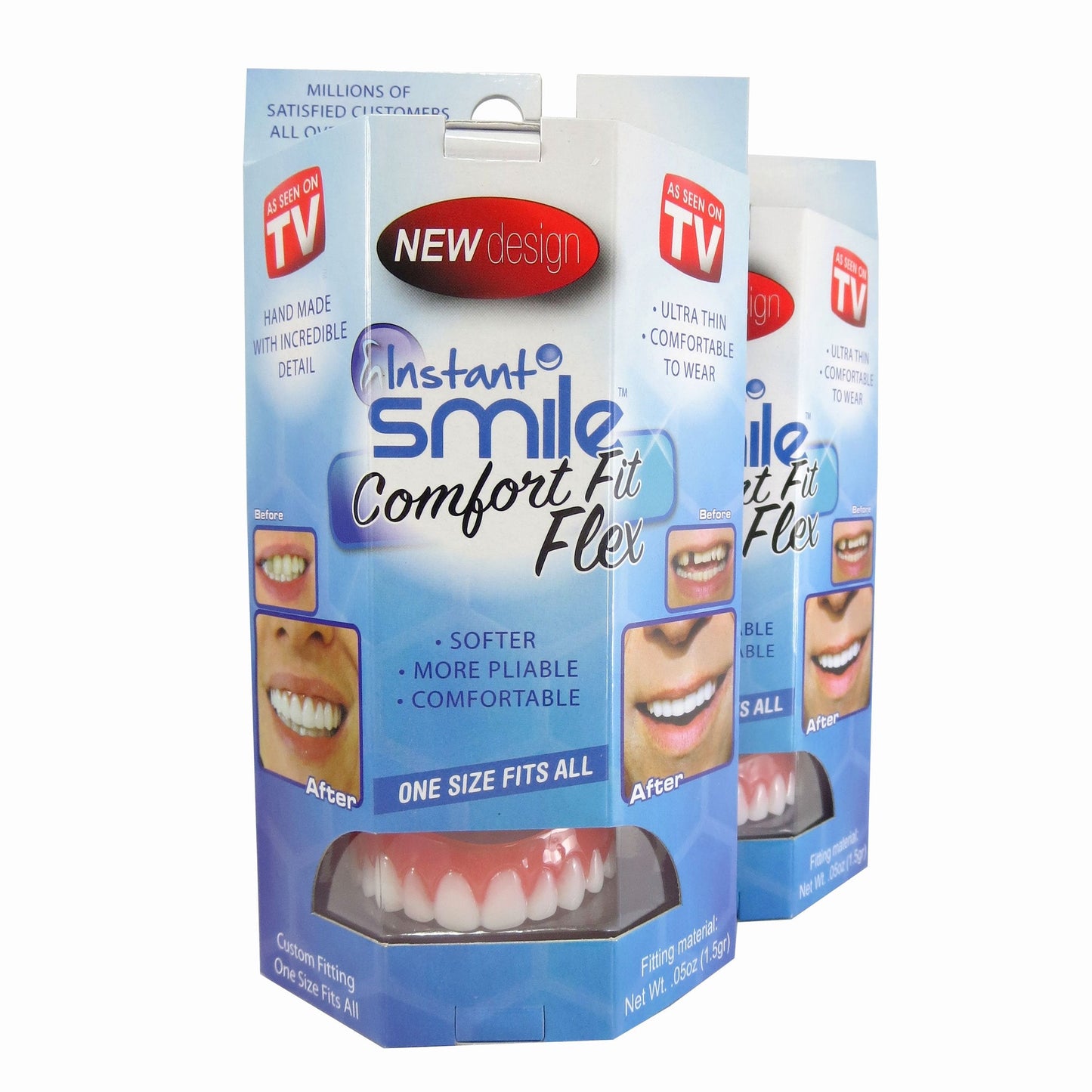 Instant Smile Flex 2pk - Bright White Upper Veneer | One Size