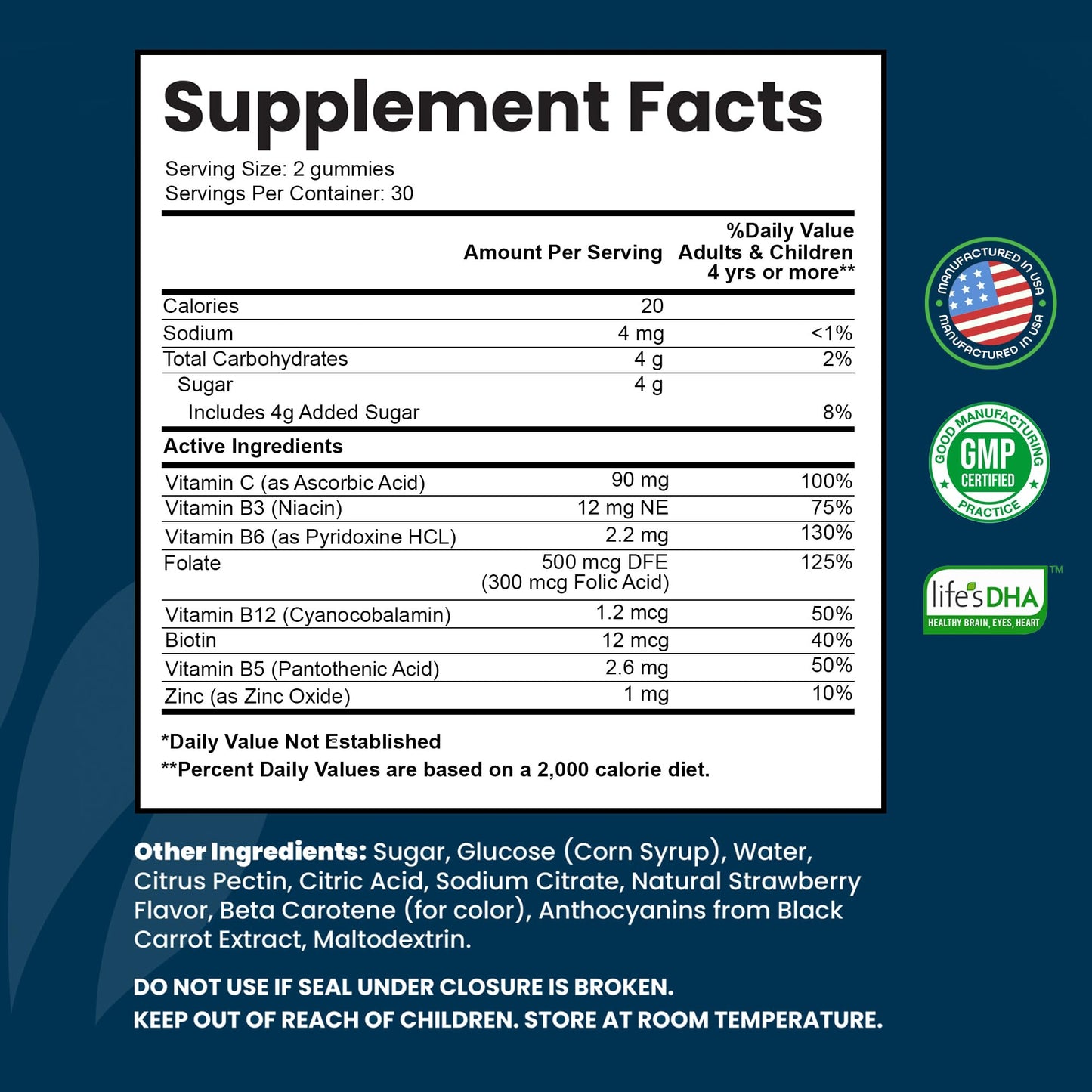 INTEGO NUTRITION Vitamin B Complex Gummies for Adults – Strawberry Flavor, 60 Count | Energy & Brain Health