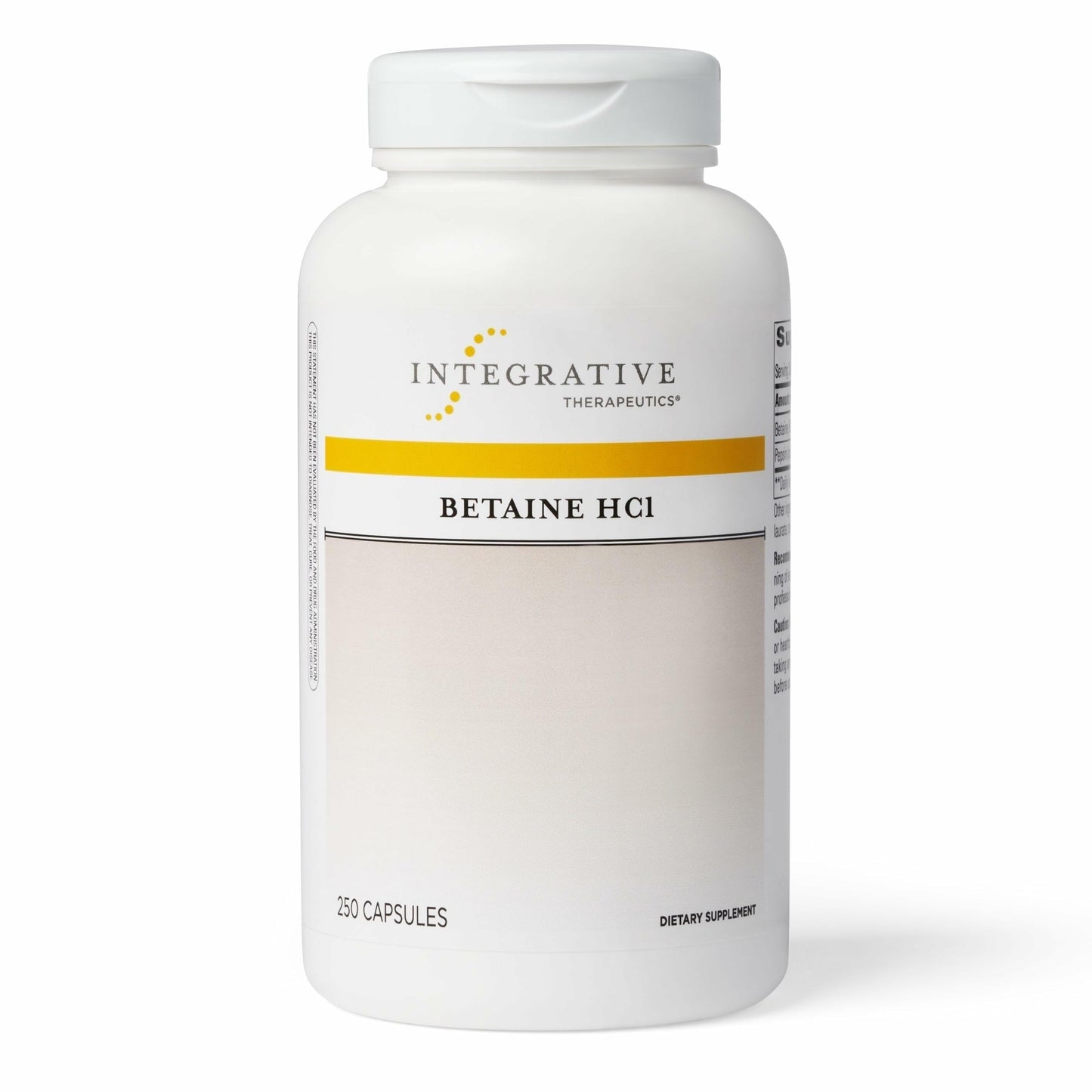 Integrative Therapeutics Betaine HCl – Digestive Support, Dairy-Free, 250 Capsules