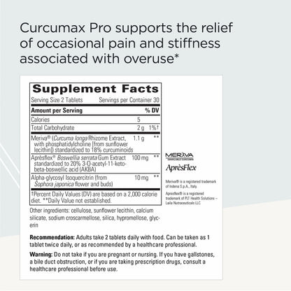Integrative Therapeutics Curcumax Pro – Movement Support Supplement (Dairy-Free, Vegan) – 60 Tablets