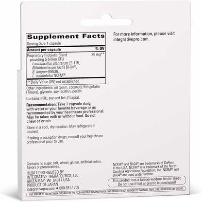 Integrative Therapeutics Probiotic Pearls Advantage – Gut Health Probiotic, 60 Capsules