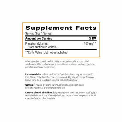 Integrative Therapeutics Phosphatidylserine – Brain Function Support Supplement | Gluten-Free, Soy-Free & Dairy-Free | 60 Softgels