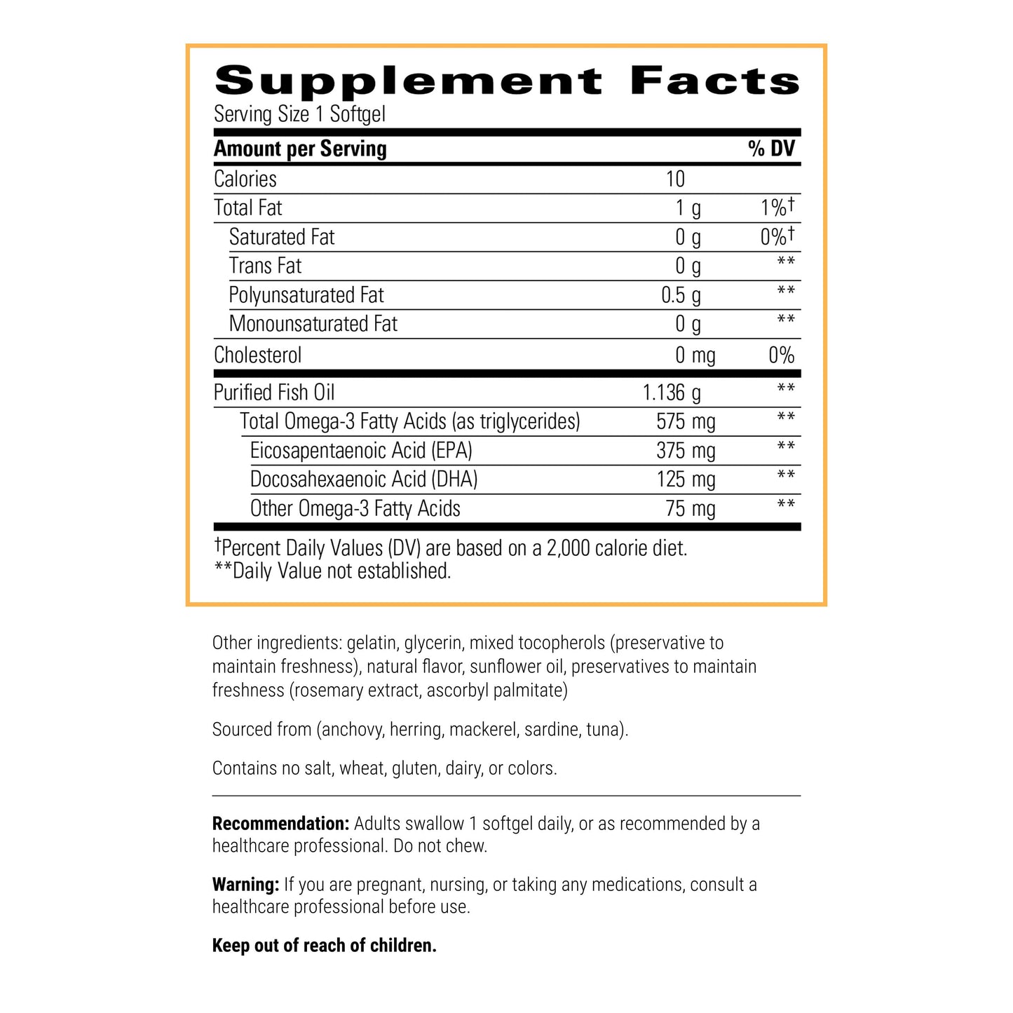 Integrative Therapeutics Pure Omega HP – Burpless Fish Oil for Heart Health, 120 Softgels