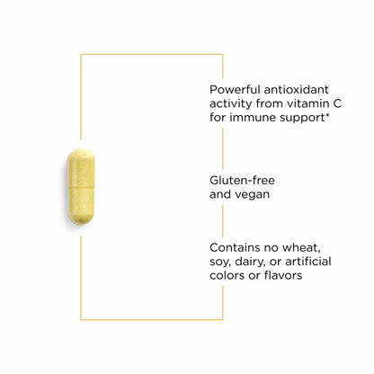 Integrative Therapeutics Vitamin C with Quercetin - Immune Support, Antioxidant Activity - Vegan, Gluten-Free & Dairy-Free - 180 Capsules