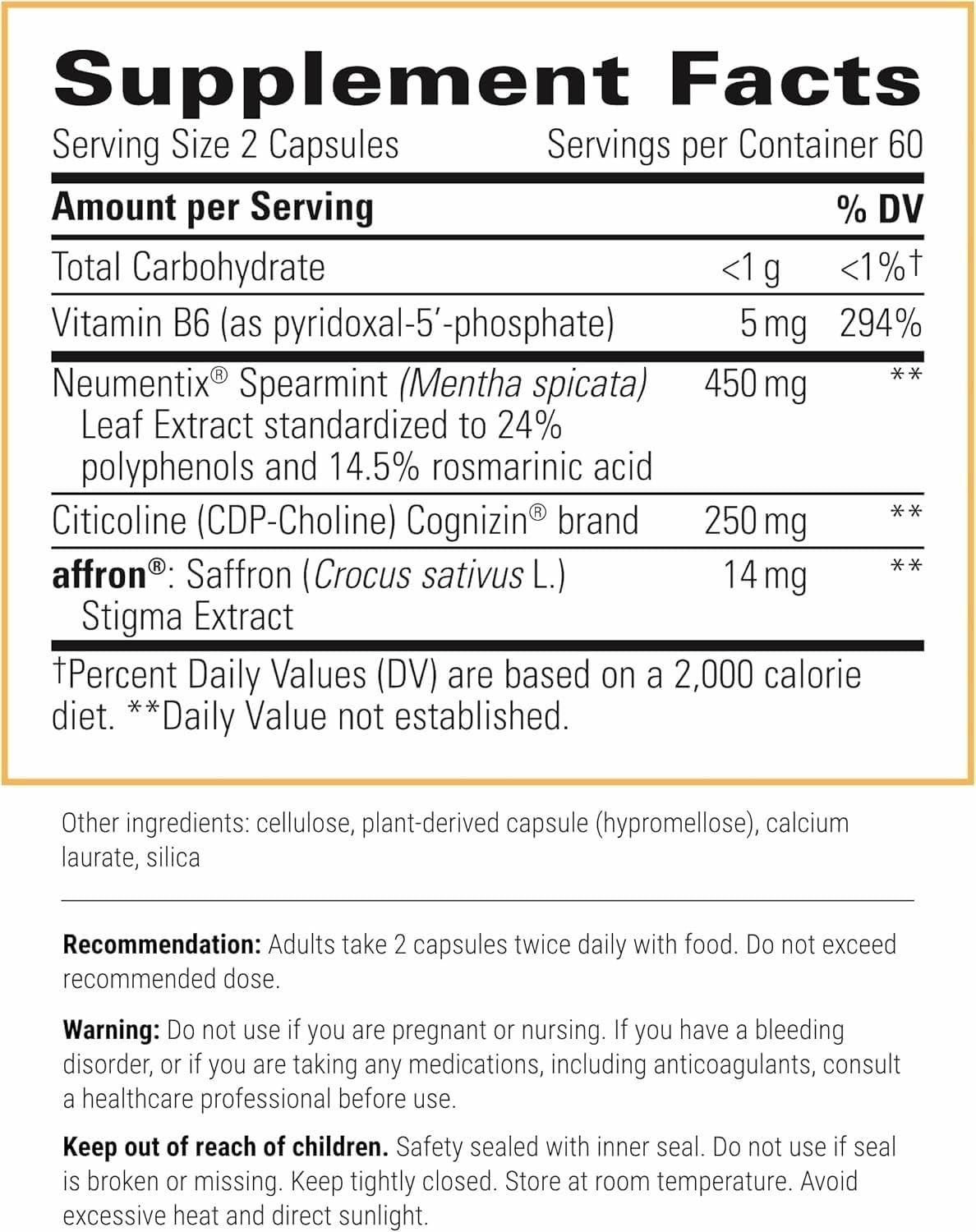 Integrative Therapeutics Neurologix – Non-Stimulant Brain Health Nootropic (120 capsules)