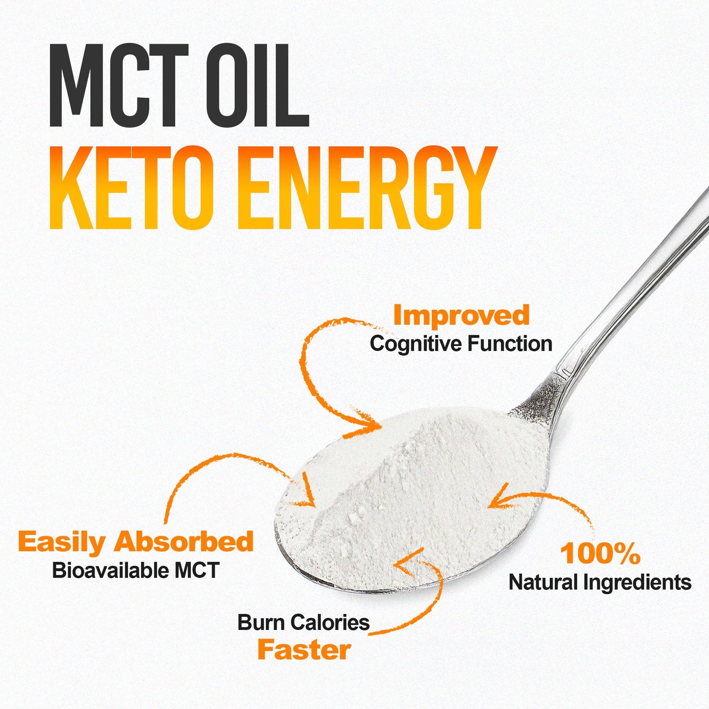 Intentionally Bare Keto MCT Oil Powder – 70% C8 / 30% C10 from Coconut Oil | Unflavored