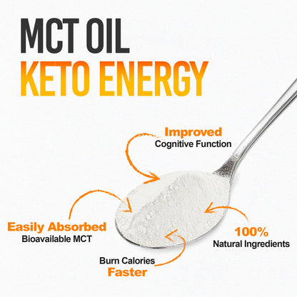 Intentionally Bare Keto MCT Oil Powder – 70% C8 / 30% C10 from Coconut Oil | Unflavored
