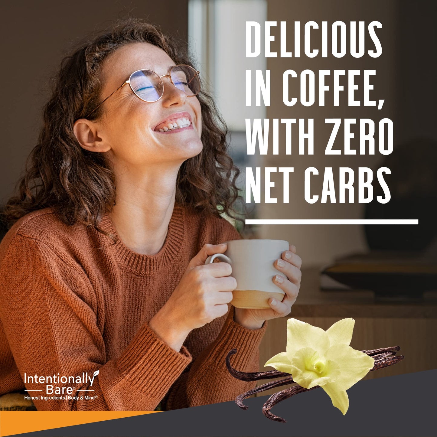 Intentionally Bare MCT Oil Powder French Vanilla Coffee Creamer – C8/C10 Keto Energy, 40 Servings