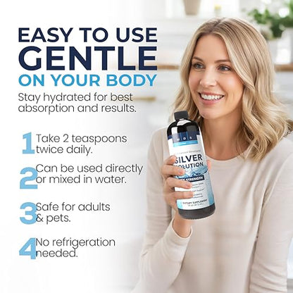 My Doctor Suggests Alkaline Structured Silver Liquid 30ppm – Immune & Gut Support (16 oz)