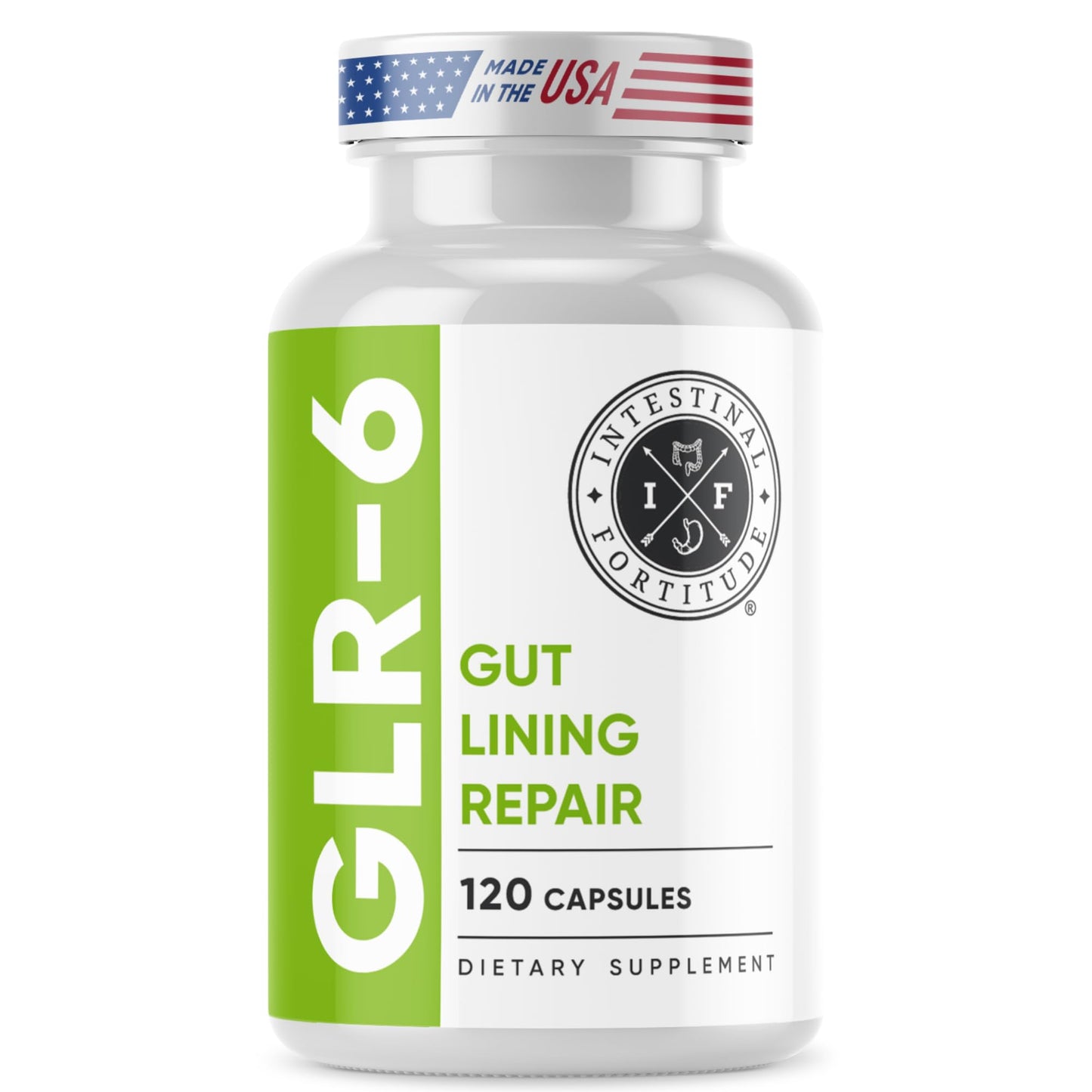 Intestinal Fortitude GLR-6 – Vegan Gut Lining Repair Supplement with L-Glutamine, Slippery Elm, Marshmallow
