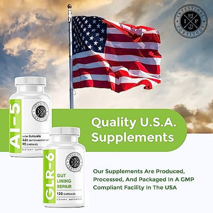 Intestinal Fortitude AI-5 & GLR-6 Digestive Health Bundle – Non-GMO, Dairy Free | 30-Day Supply