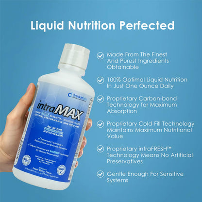 Drucker Labs intraMAX Organic Liquid Multivitamin – 32 oz Peach Mango