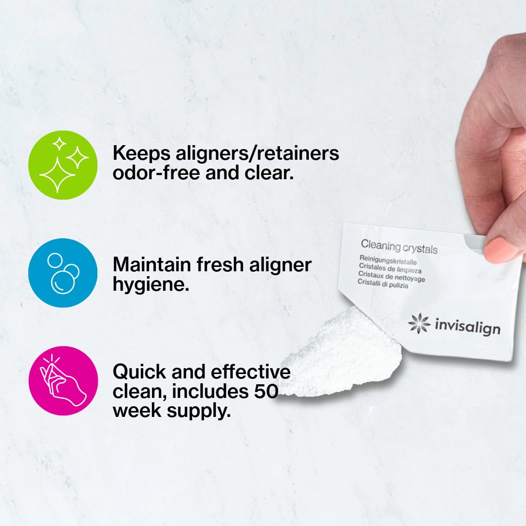 Invisalign Cleaning Crystals for Clear Aligners & Retainers – 50 Packets