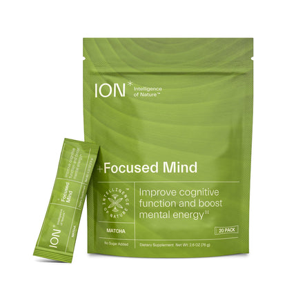 ION* Focused Mind Nootropic Drink Mix – Memory, Focus & Calm (20 Packets)