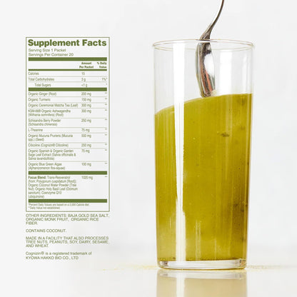 ION* Focused Mind Nootropic Powder Drink Mix – Matcha Brain Boost (5 Pack)