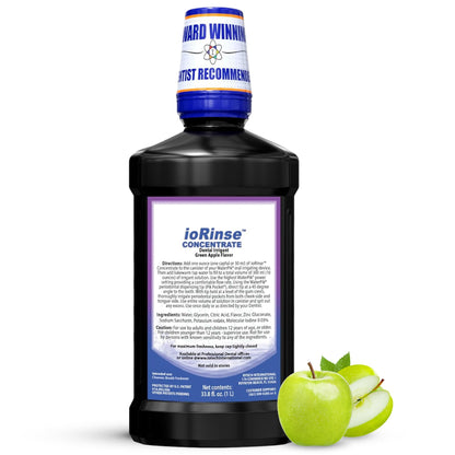 ioRinse Concentrated Irrigant with Active Molecular Iodine – Alcohol-Free Dental Irrigant for Waterpik & More