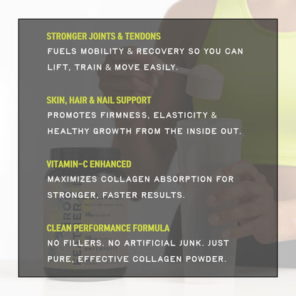 Iron Feather Collagen Powder - Unflavored | Multi-Collagen with Vitamin C | 10g Protein
