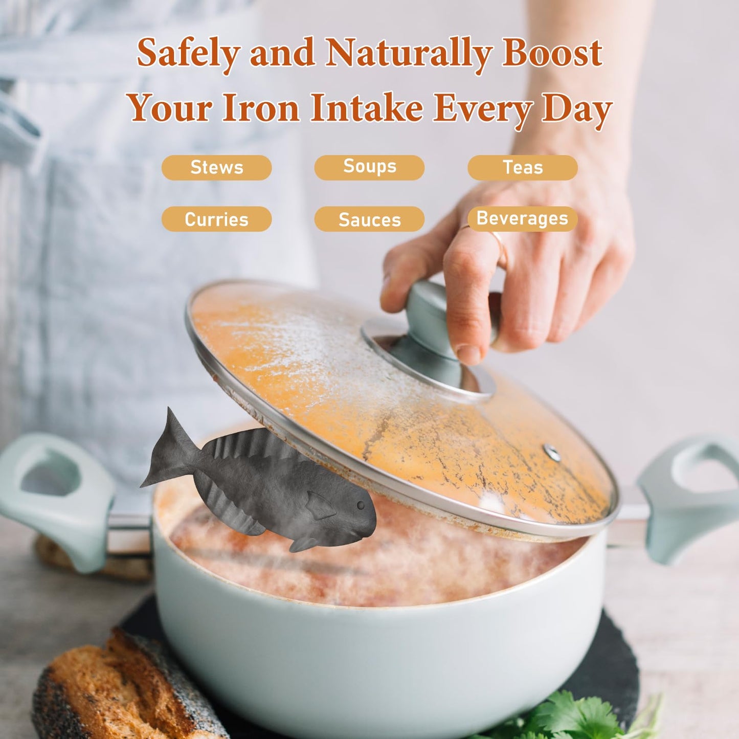 Iron Fish 2 Pack – Cast Iron Cooking Tool to Boost Iron in Food & Water | For Anemia, Athletes & Vegans