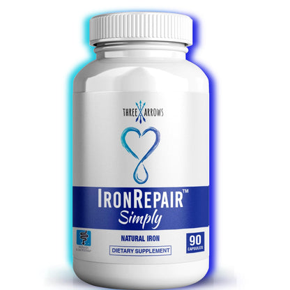 Iron Repair: Natural Iron Supplement with Best Absorption | Gentle on Stomach | Monash Low FODMAP | 90 Capsules