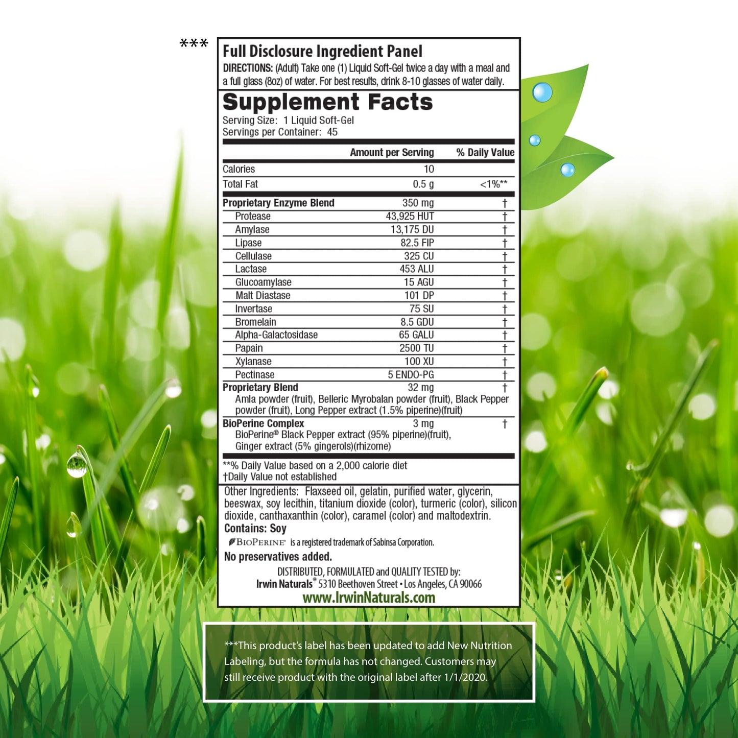 Irwin Naturals Anti-Gas Digestive Enzymes - 90 Servings (Pack of 2)