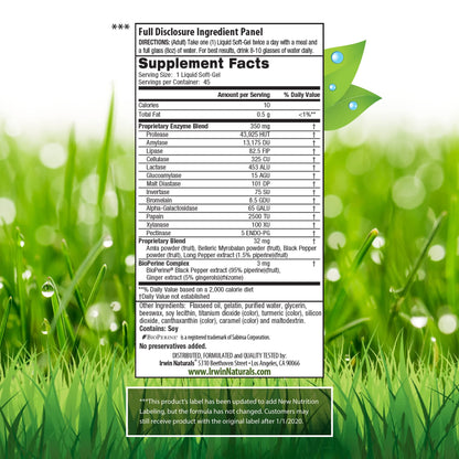 Irwin Naturals Anti-Gas Digestive Enzymes - 90 Servings (Pack of 2)
