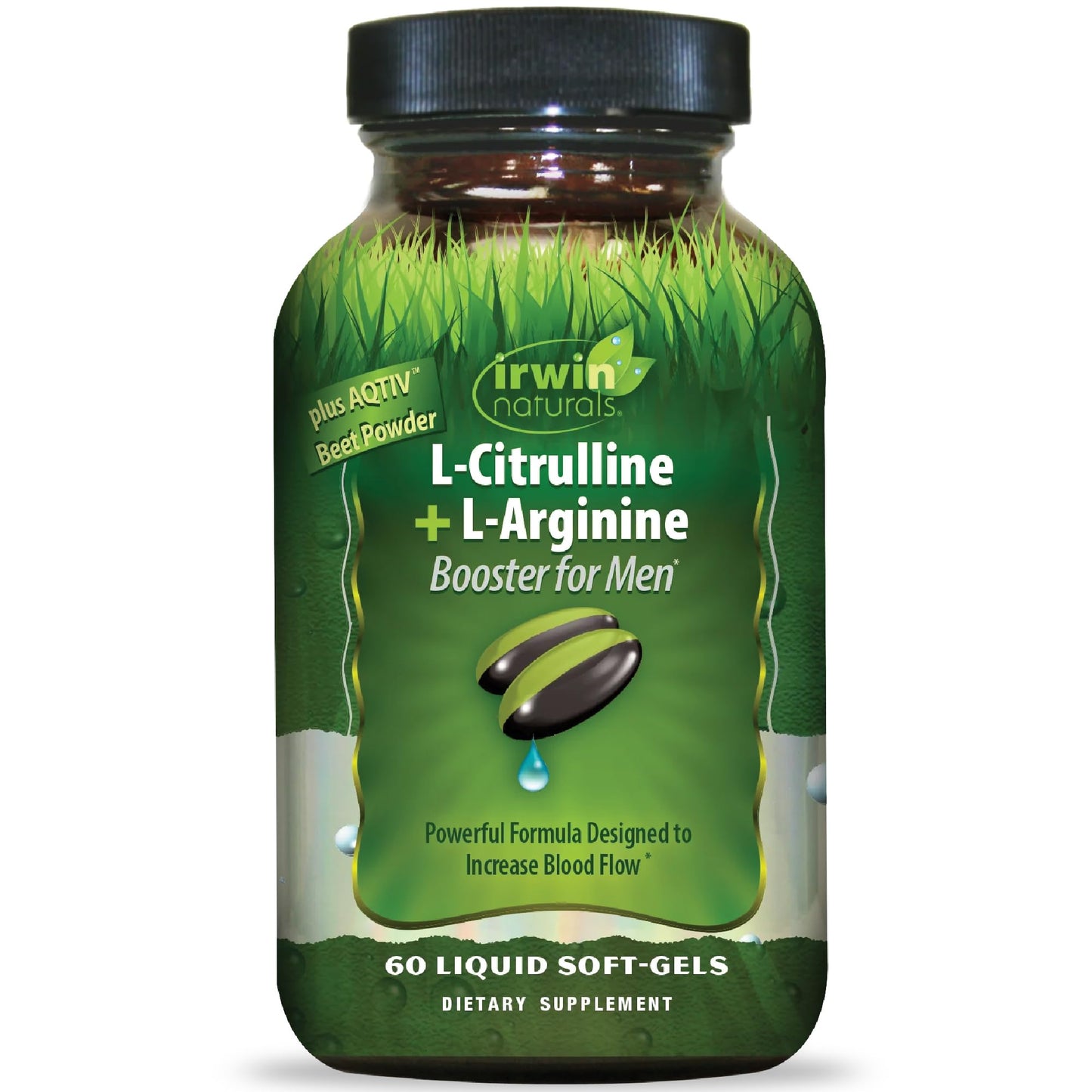 Irwin Naturals L-Citrulline + L-Arginine – 60 Liquid Soft-Gels | Nitric Oxide & Circulation Support