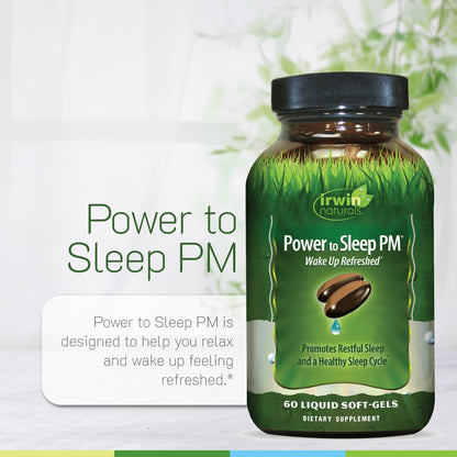 Irwin Naturals Power to Sleep PM - 60 Liquid Soft-Gels | Sleep Support