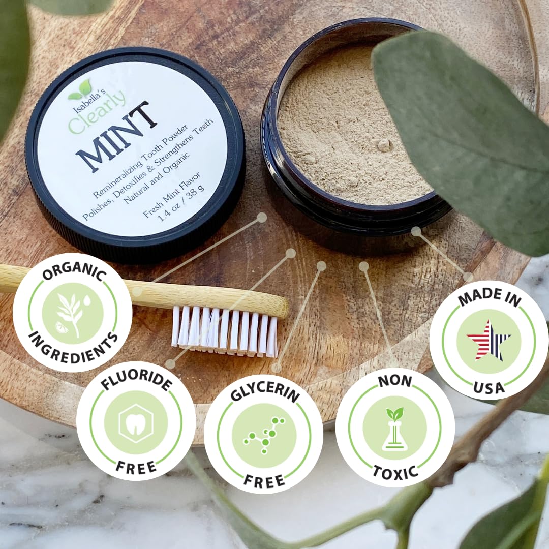 Isabella’s Mint Remineralizing Tooth Powder - Fluoride Free Whitening