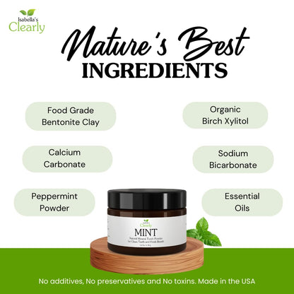 Isabella’s Mint Remineralizing Tooth Powder - Fluoride Free Whitening