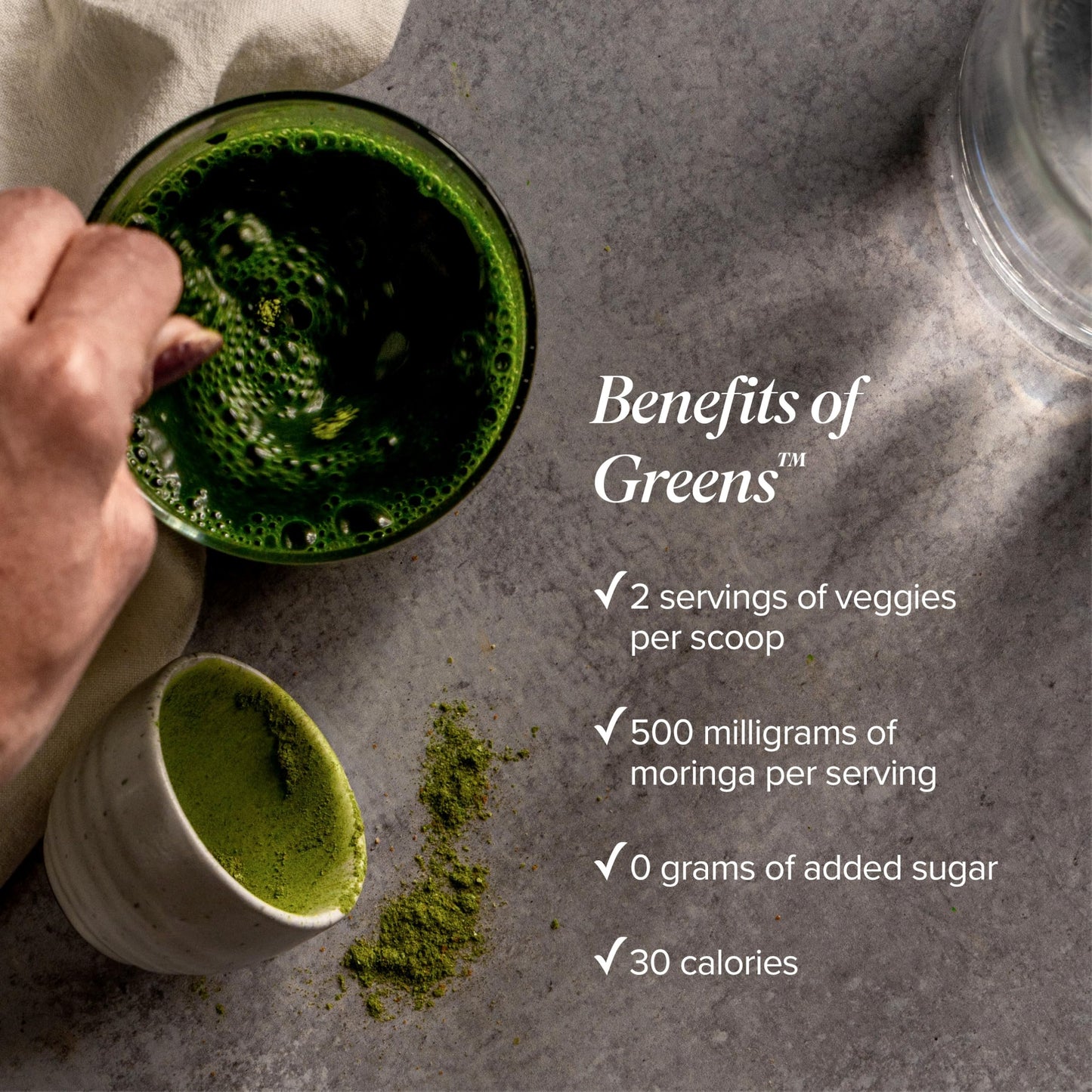 Isagenix Moringa Greens - Green Drink Powder with Antioxidants (Non-GMO, 10.6 oz, 30 Servings)
