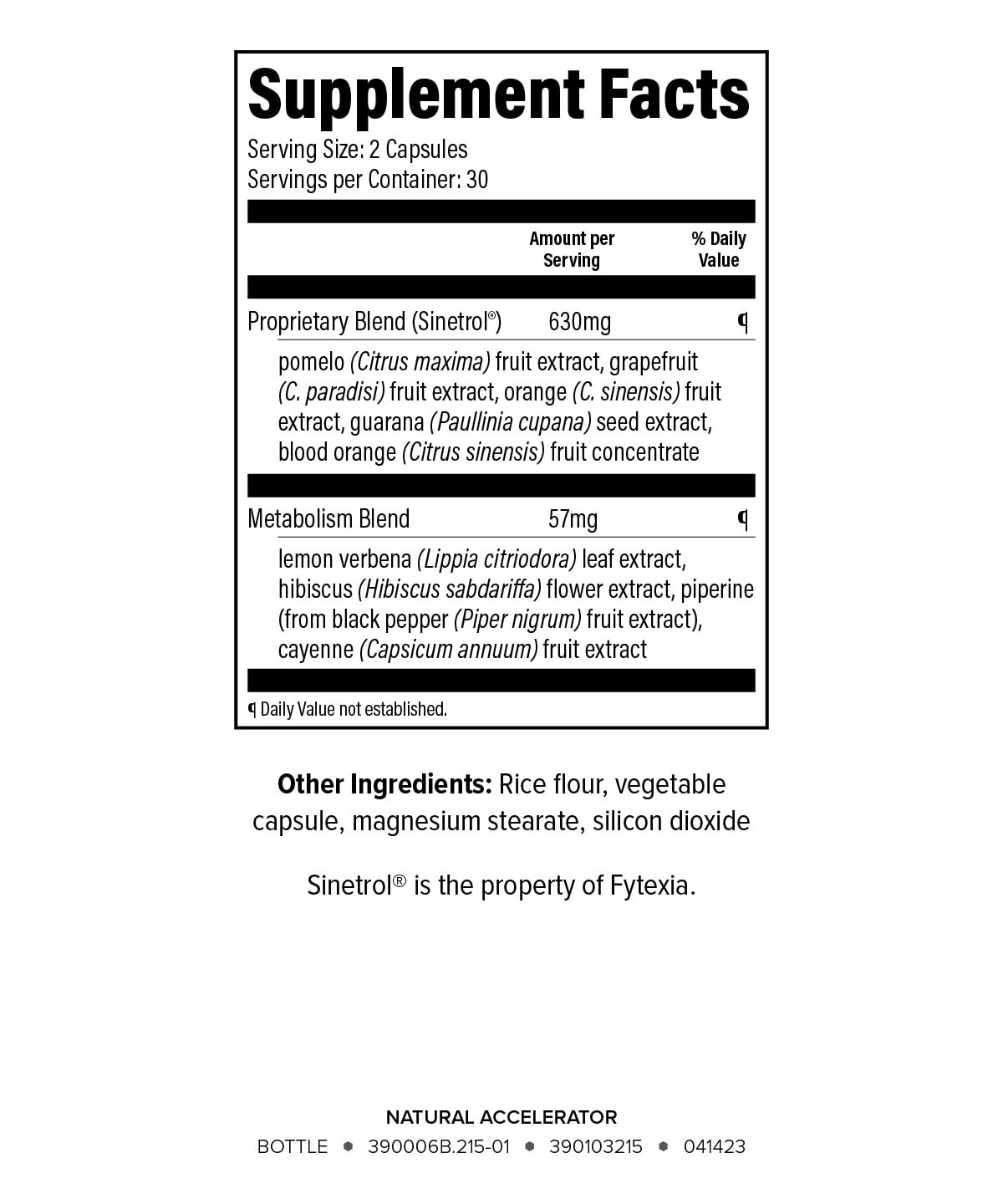 Isagenix Natural Accelerator New Blend - Metabolism Support with Sinetrol