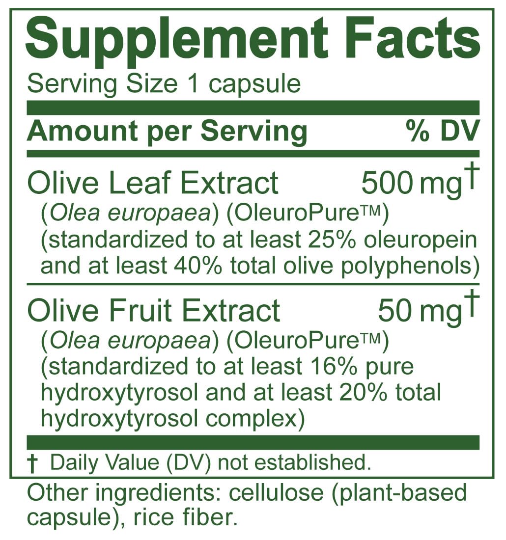 Island Nutrition Olive Leaf Extract Capsules – 25% Oleuropein, 40% Polyphenols, 20% Hydroxytyrosol Complex – 90 Capsules, Spain-Grown