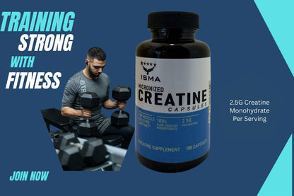 ISMA Creatine Monohydrate Capsules – Build Muscle, Strength & Performance (100 Capsules)