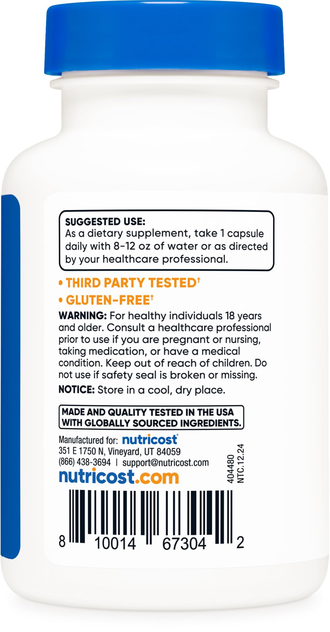 Nutricost Policosanol 25mg - 120 Capsules | Gluten Free, Non-GMO, Vegetarian