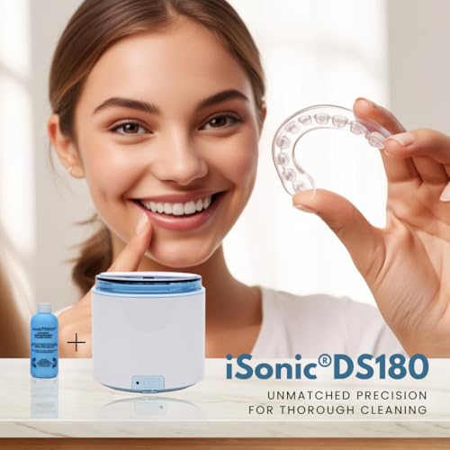 iSonic DS180 Portable Denture/Aligner/Retainer Cleaner - DC12V & AC100-240V Worldwide
