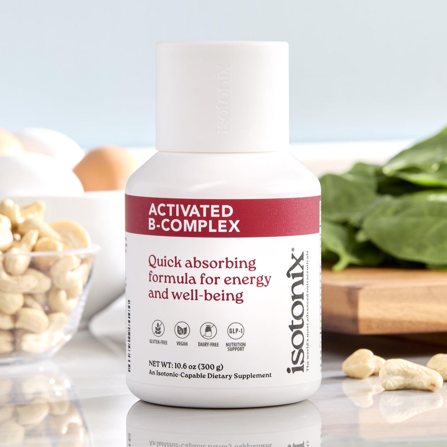 Isotonix Activated B Complex – Vegan B Vitamin Supplement for Energy, Stress Relief & Nervous System Health – Isotonic Drinkable Formula – 90 Servings