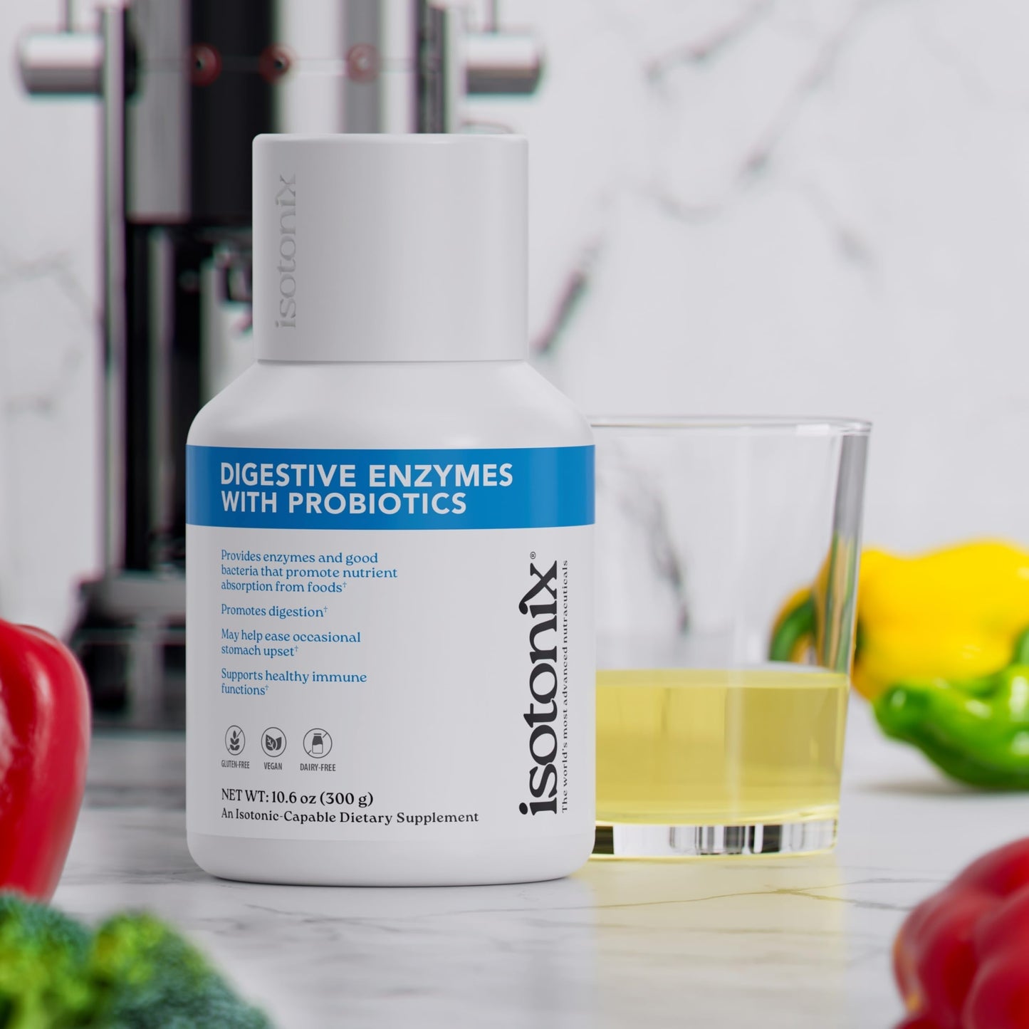 Isotonix® Digestive Enzymes with Probiotics | DigeZyme® Multi-Enzyme Complex & Lactospore® Bacillus Coagulans | Nutrient Absorption, Gut Balance & Digestive Health | Vegan, Gluten-Free | 90 Servings