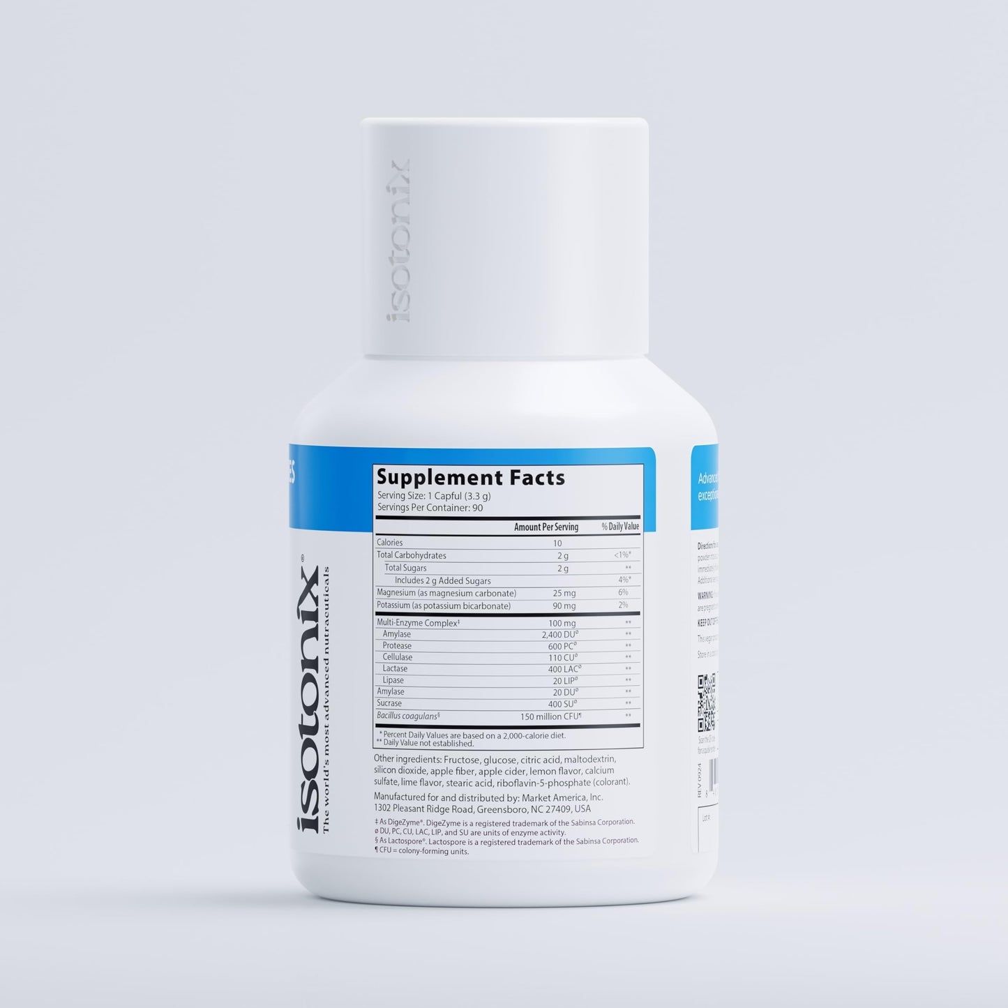 Isotonix® Digestive Enzymes with Probiotics | DigeZyme® Multi-Enzyme Complex & Lactospore® Bacillus Coagulans | Nutrient Absorption, Gut Balance & Digestive Health | Vegan, Gluten-Free | 90 Servings