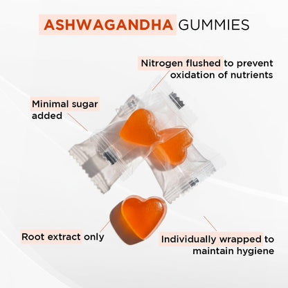 ITADAKIMASU Ashwagandha & Vitamin D Gummies for Stress, Mood & Sleep – Low Sugar, Organic Root Extract and Non-GMO – 60 Count