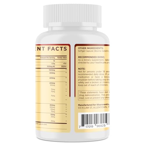 Itharoventis Cholesterol Supplements with Plant Sterols, Niacin, Red Yeast Rice, Bergamot, Omega-3 & Garlic – Advanced Absorption Formula – 180 Softgels
