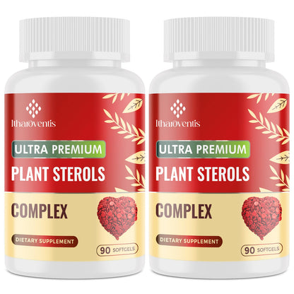 Itharoventis Cholesterol Supplements with Plant Sterols, Niacin, Red Yeast Rice, Bergamot, Omega-3 & Garlic – Advanced Absorption Formula – 180 Softgels