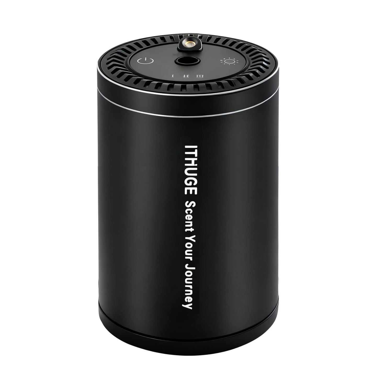 ITHUGE Waterless Smart Car Aroma Diffuser – Starry Sky Projection, 7-Color Ambient Light, Auto On/Off (Black, M308)
