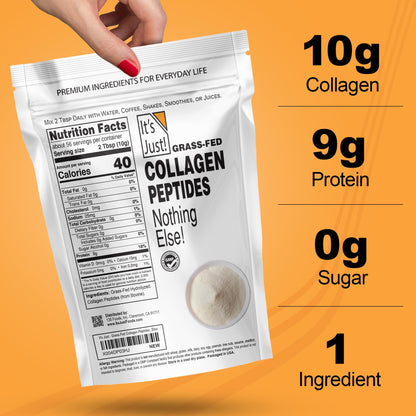 It's Just! Collagen Peptides – Grass-Fed, 40 oz Protein Powder